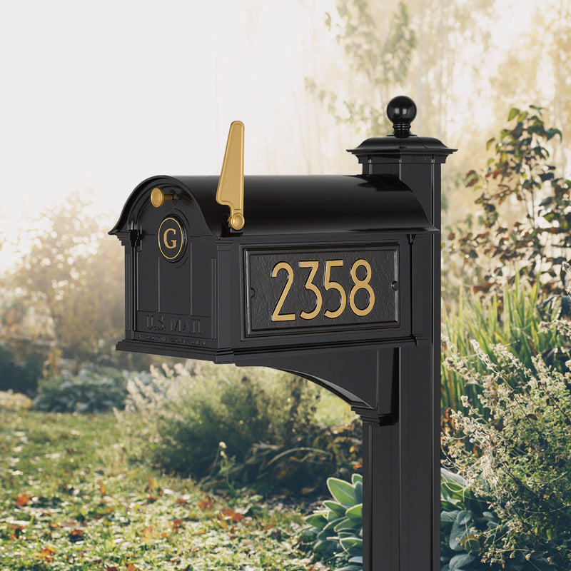 Modern Balmoral Monogram Mailbox & Post Package