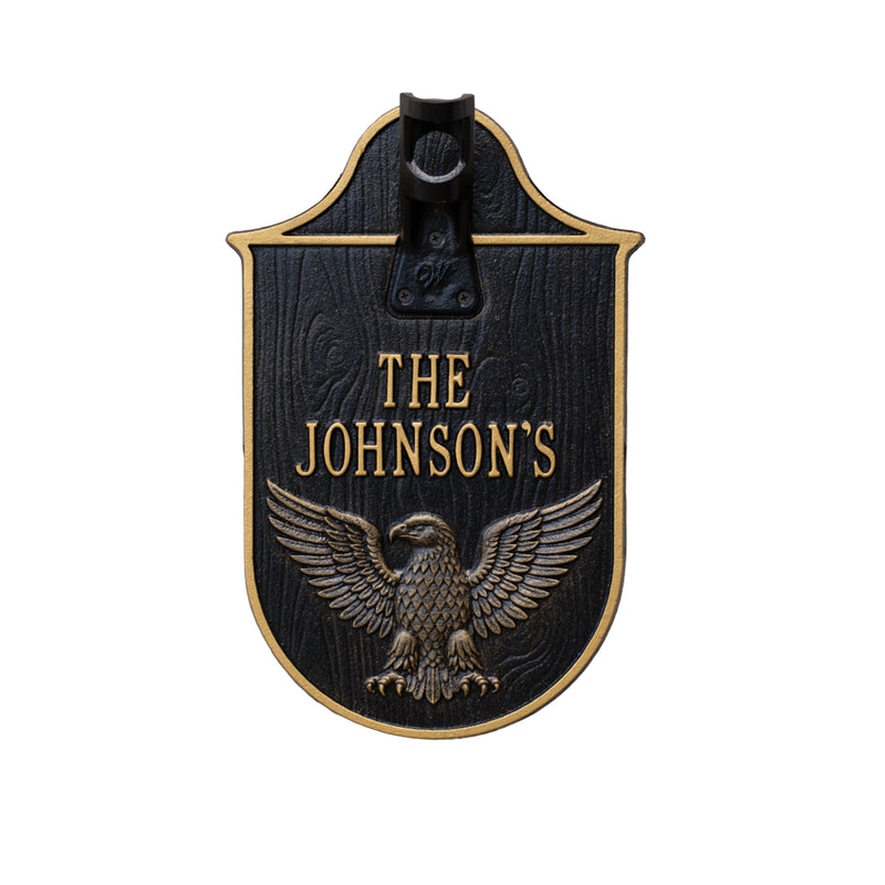Personalized Eagle Flagpole Holder Plaque