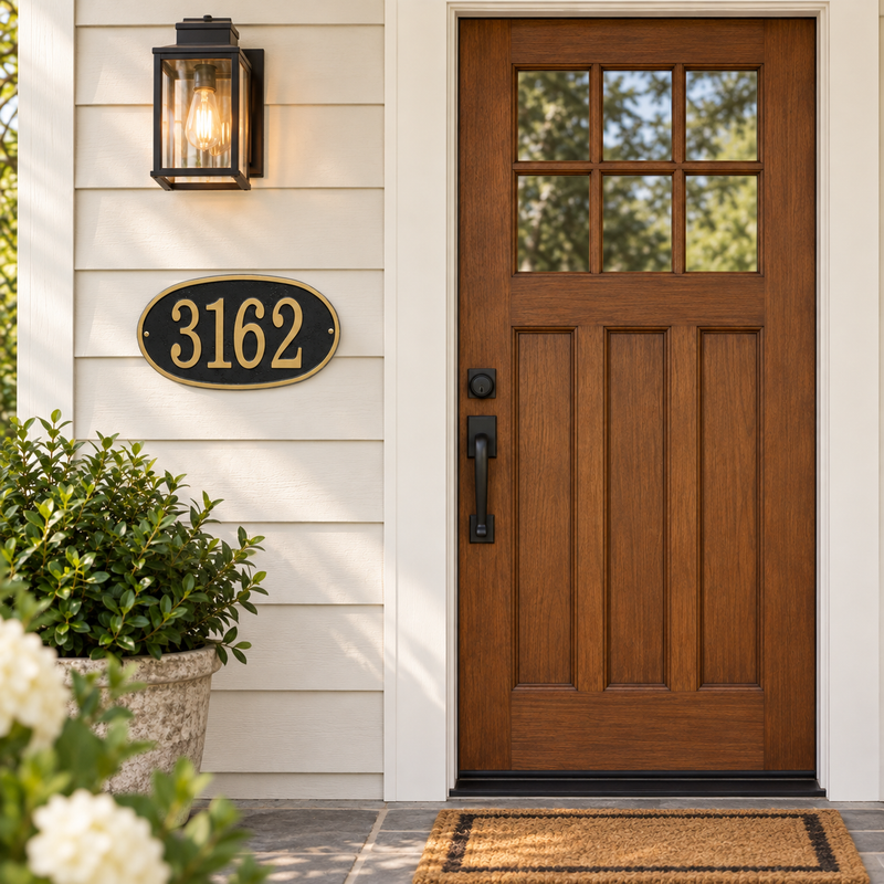 Fast & Easy Oval Address Plaque