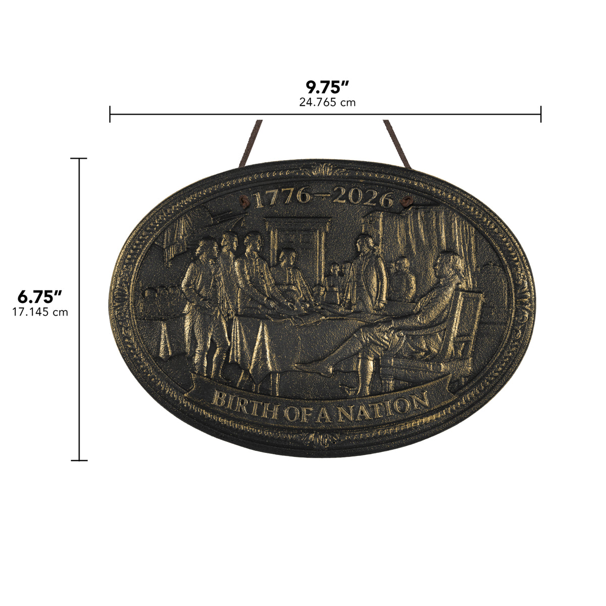 Birth of a Nation 250th Anniversary Wall Plaque dimensions