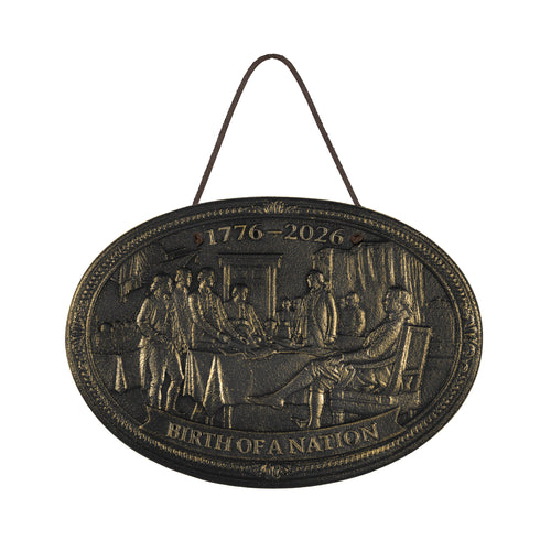 Birth Of A Nation 250th Anniversary Wall Decor Plaque in Black / Gold