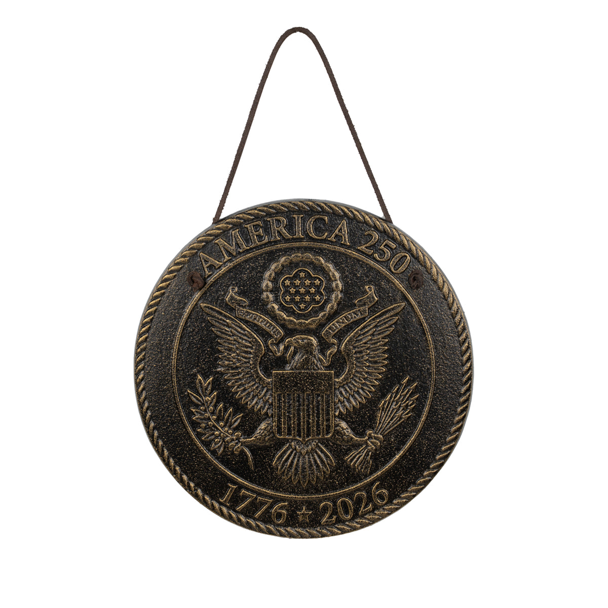 Great Seal Of The United States 250th Anniversary Wall Decor Plaque in Black / Gold