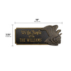We the People Personalized Eagle Wall Plaque dimensions