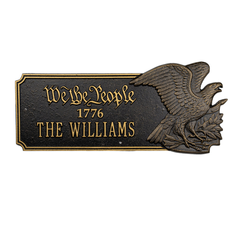 We the People Personalized Eagle Wall Plaque