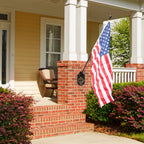 Personalized Eagle Flagpole Holder Plaque lifestyle view