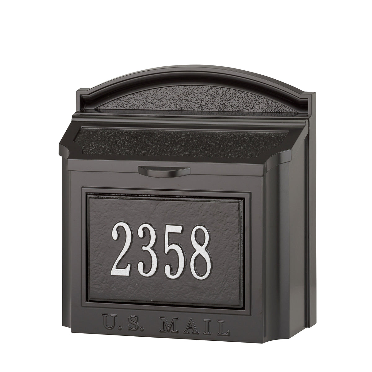Personalized Wall Mailbox: Black / Silver original Whitehall photograph