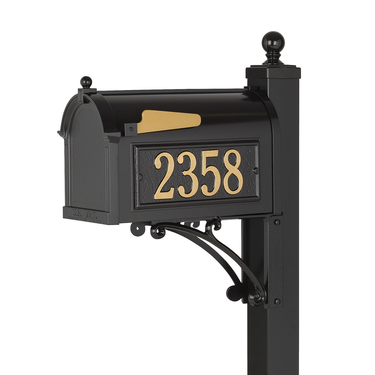 Deluxe Capitol Mailbox & Post Package: Black original Whitehall photograph