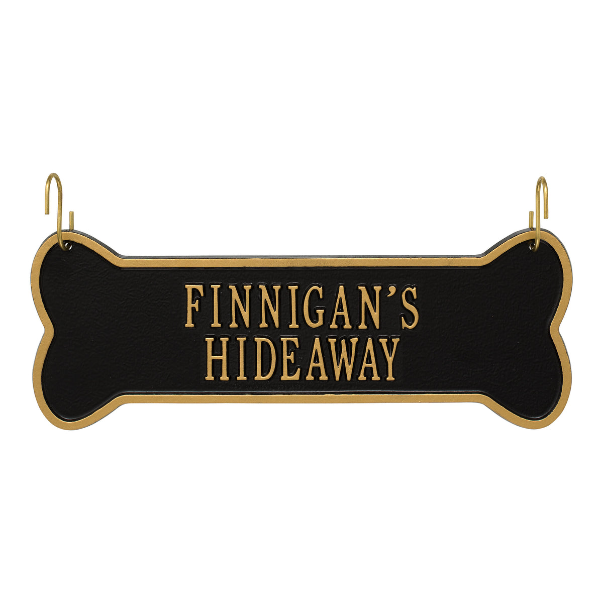 Hanging Bone Crate Plaque: Black/Gold original Whitehall photograph
