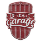 Car Grille Garage Plaque: Red/Silver original Whitehall photograph