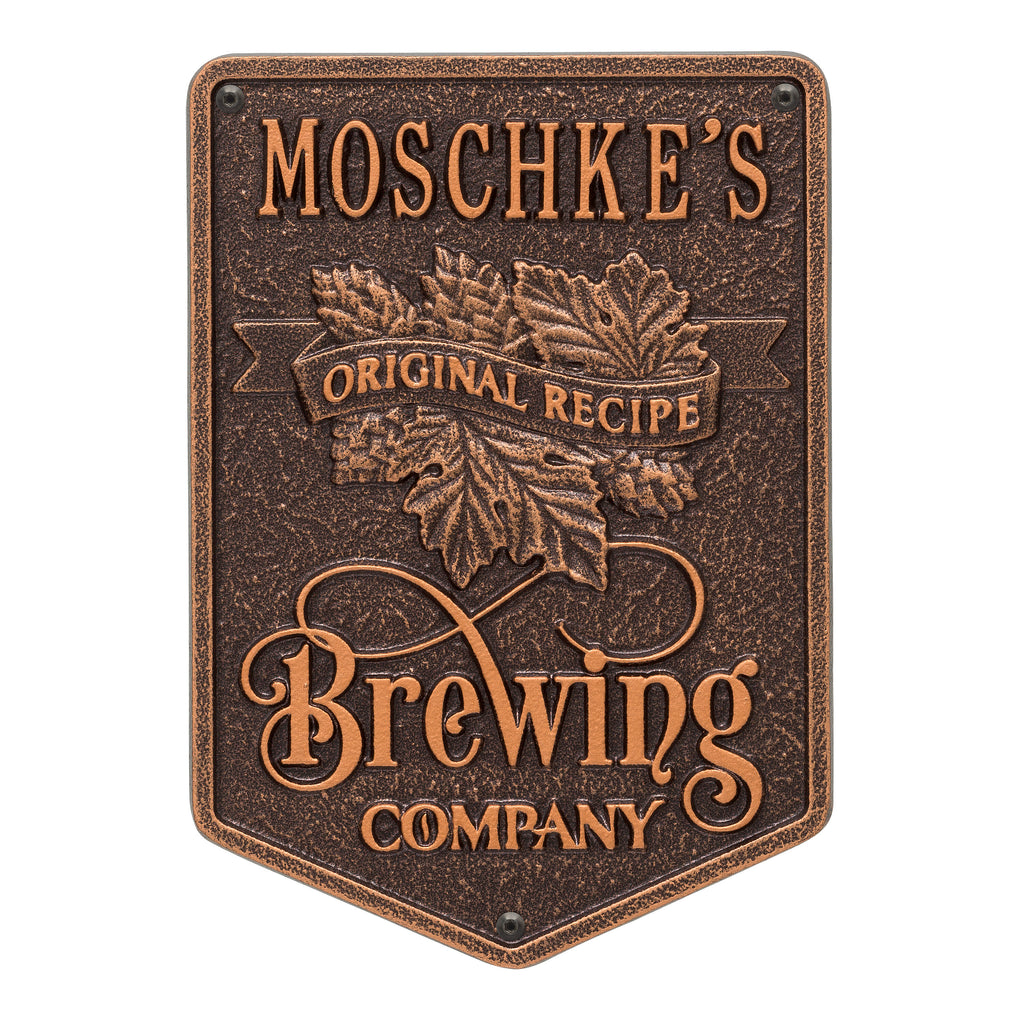 Original Recipe Brewing Company Plaque: Antique Copper original Whitehall photograph
