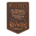 Original Recipe Brewing Company Plaque: Antique Copper original Whitehall photograph