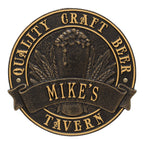 Quality Craft Beer Tavern Plaque: Black / Gold original Whitehall photograph