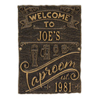 Tap Room Brew Pub Plaque: Black / Gold original Whitehall photograph