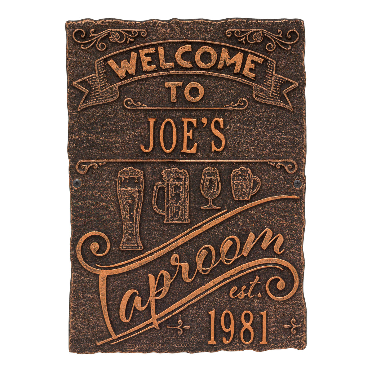 Tap Room Brew Pub Plaque: Oil Rubbed Bronze original Whitehall photograph