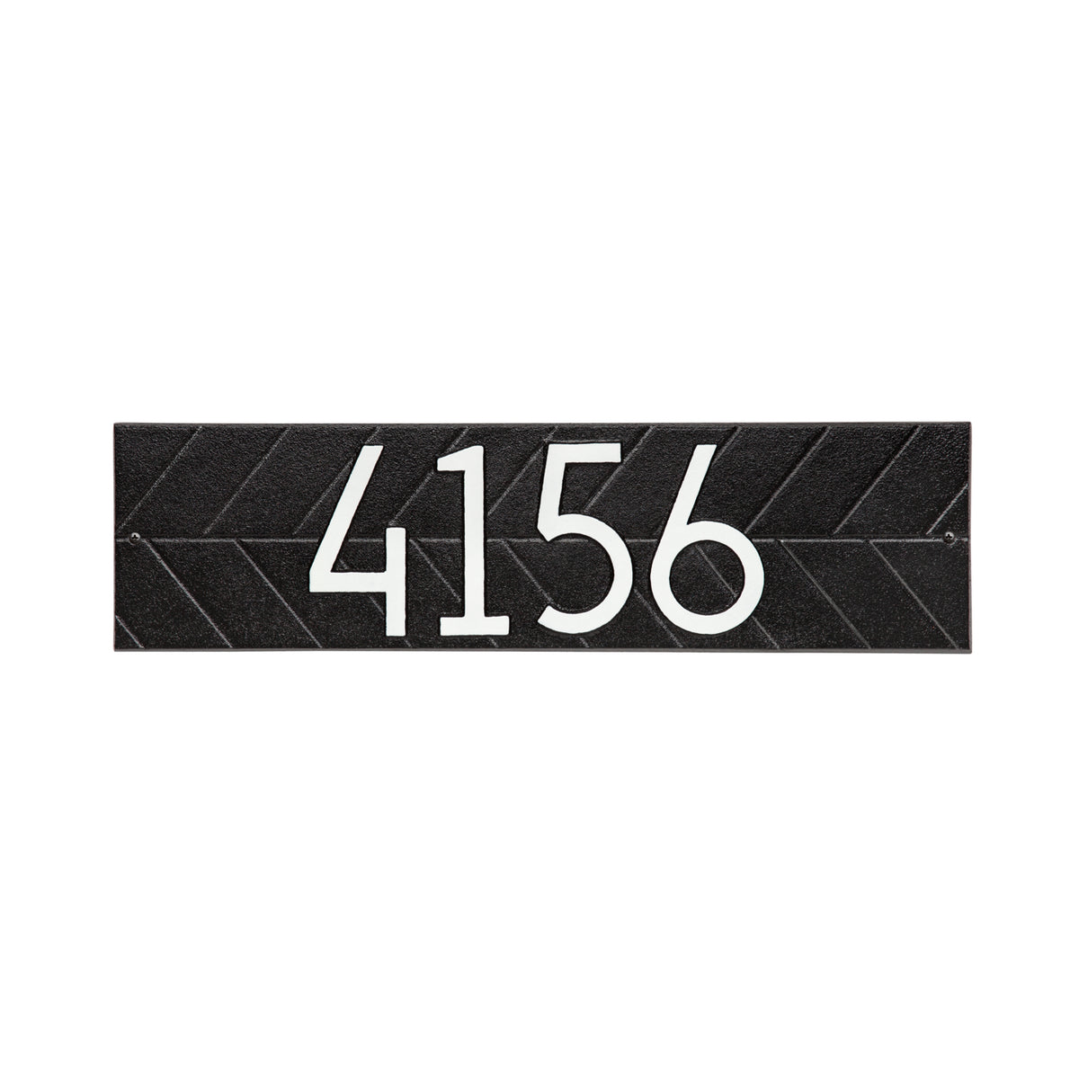 Herringbone Horizontal Address Plaque: Black / White original Whitehall photograph