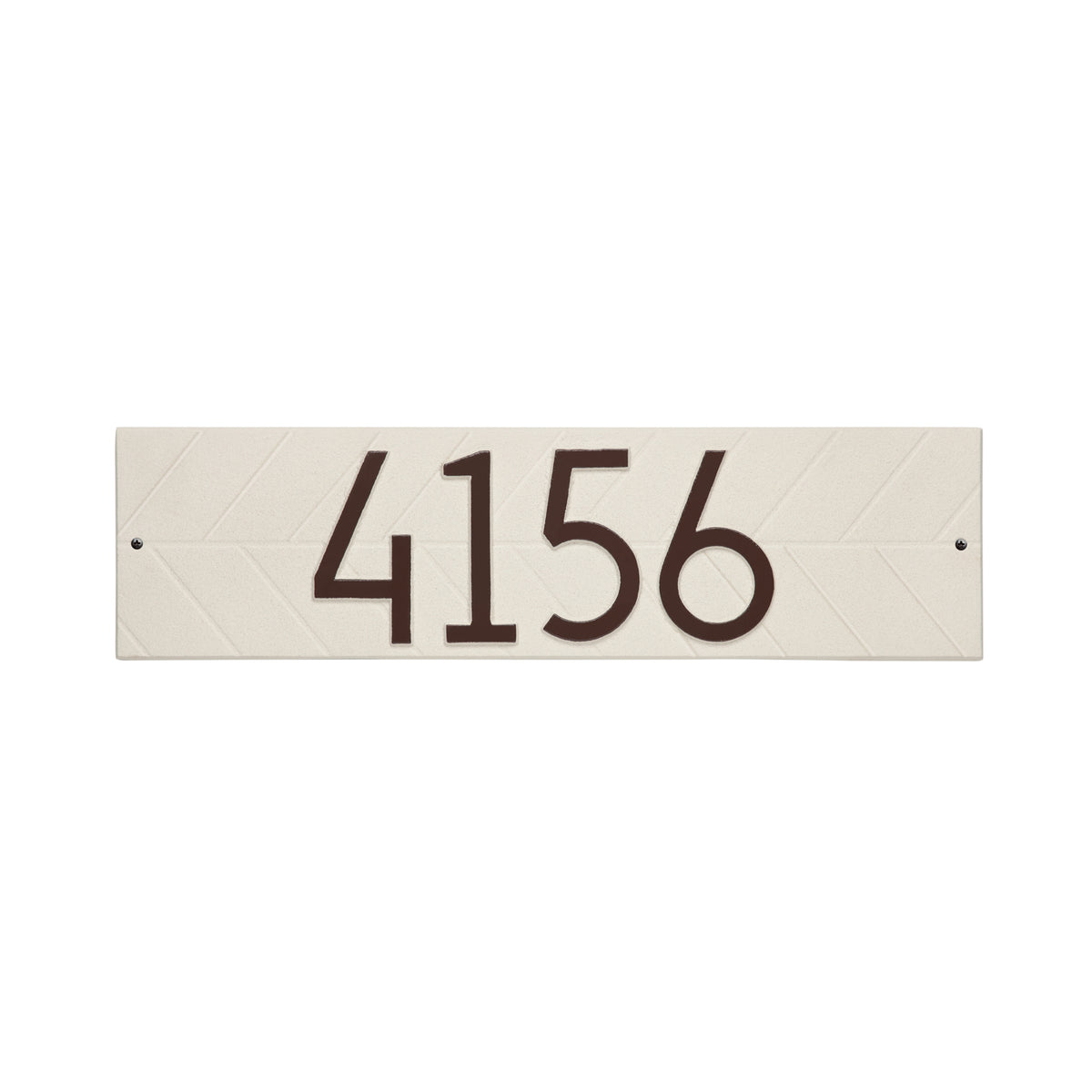 Herringbone Horizontal Address Plaque: Coastal Clay original Whitehall photograph