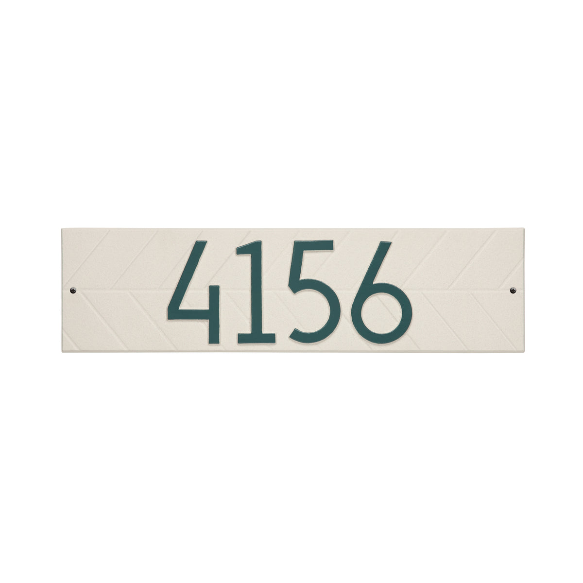 Herringbone Horizontal Address Plaque: Coastal Green original Whitehall photograph