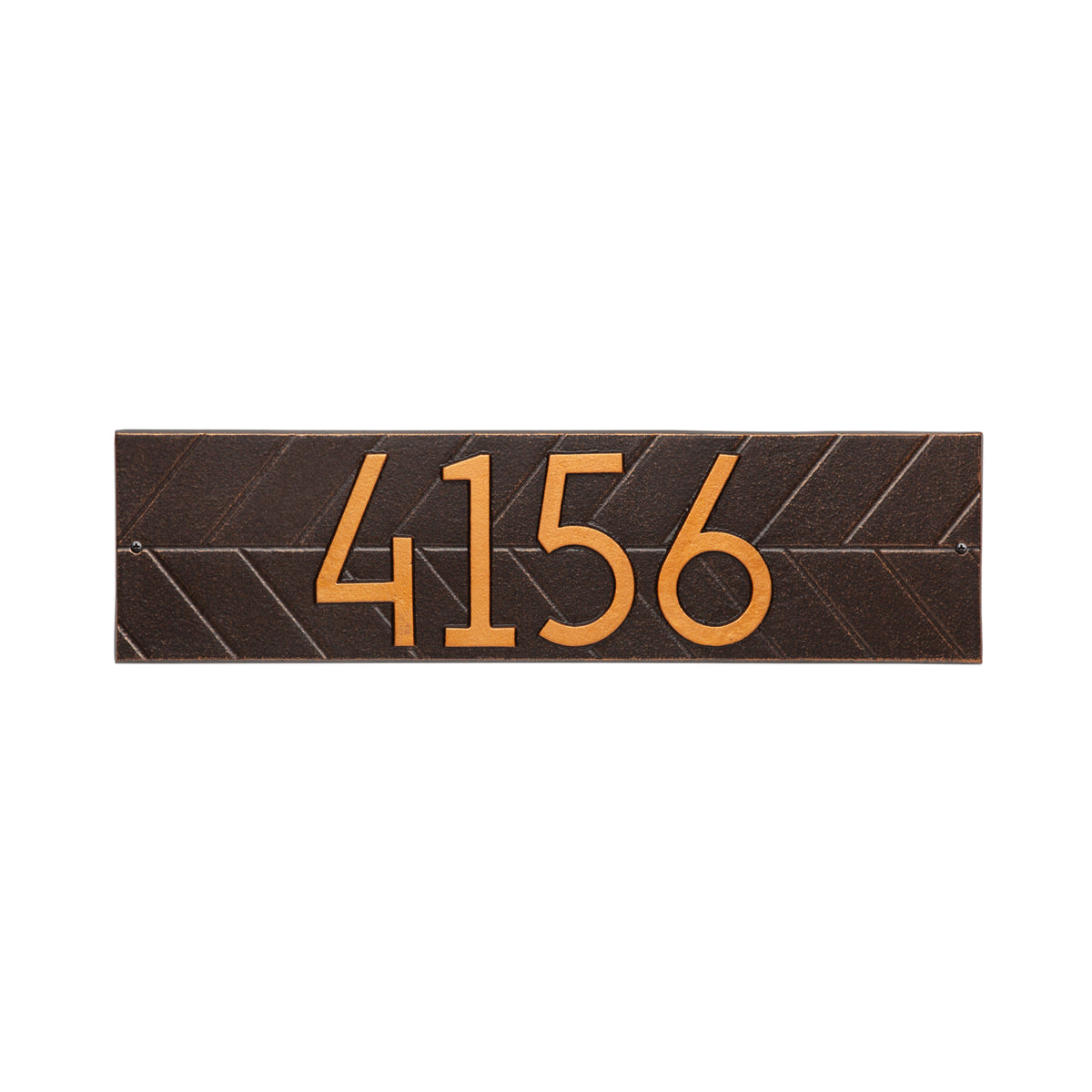 Herringbone Horizontal Address Plaque: Oil Rubbed Bronze original Whitehall photograph