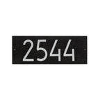 Mid-Century Rectangle Address Plaque: Black / Silver original Whitehall photograph