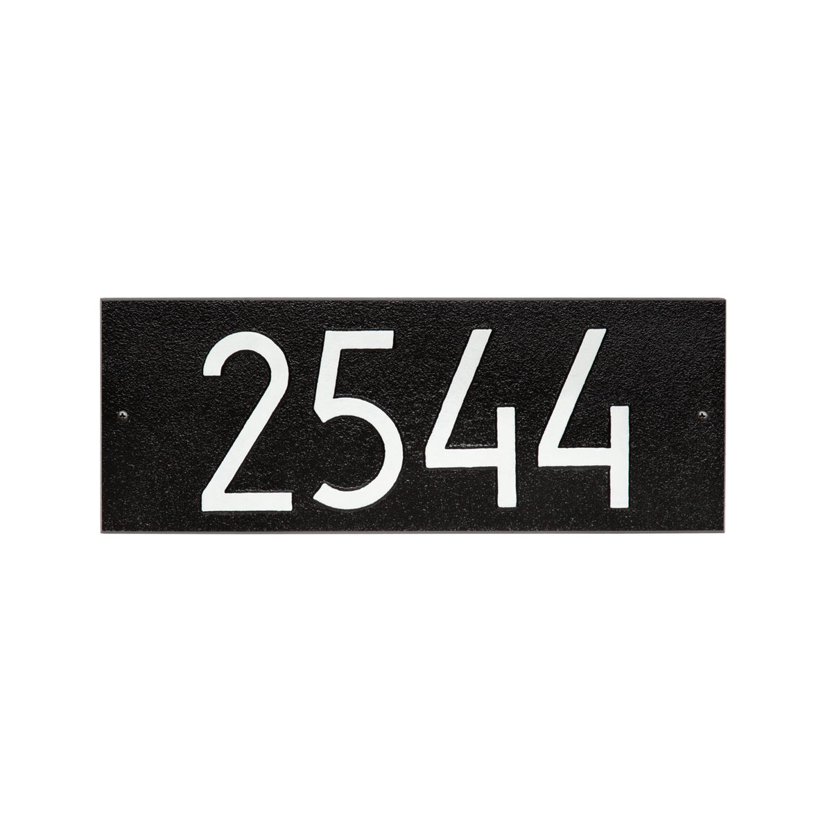 Mid-Century Rectangle Address Plaque: Black / White original Whitehall photograph