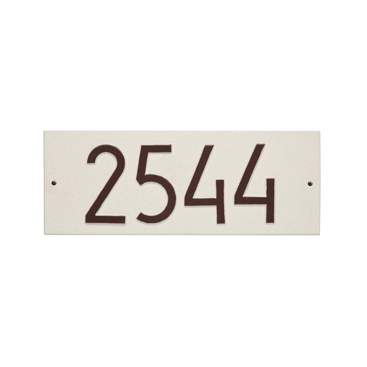Mid-Century Rectangle Address Plaque: Coastal Clay original Whitehall photograph