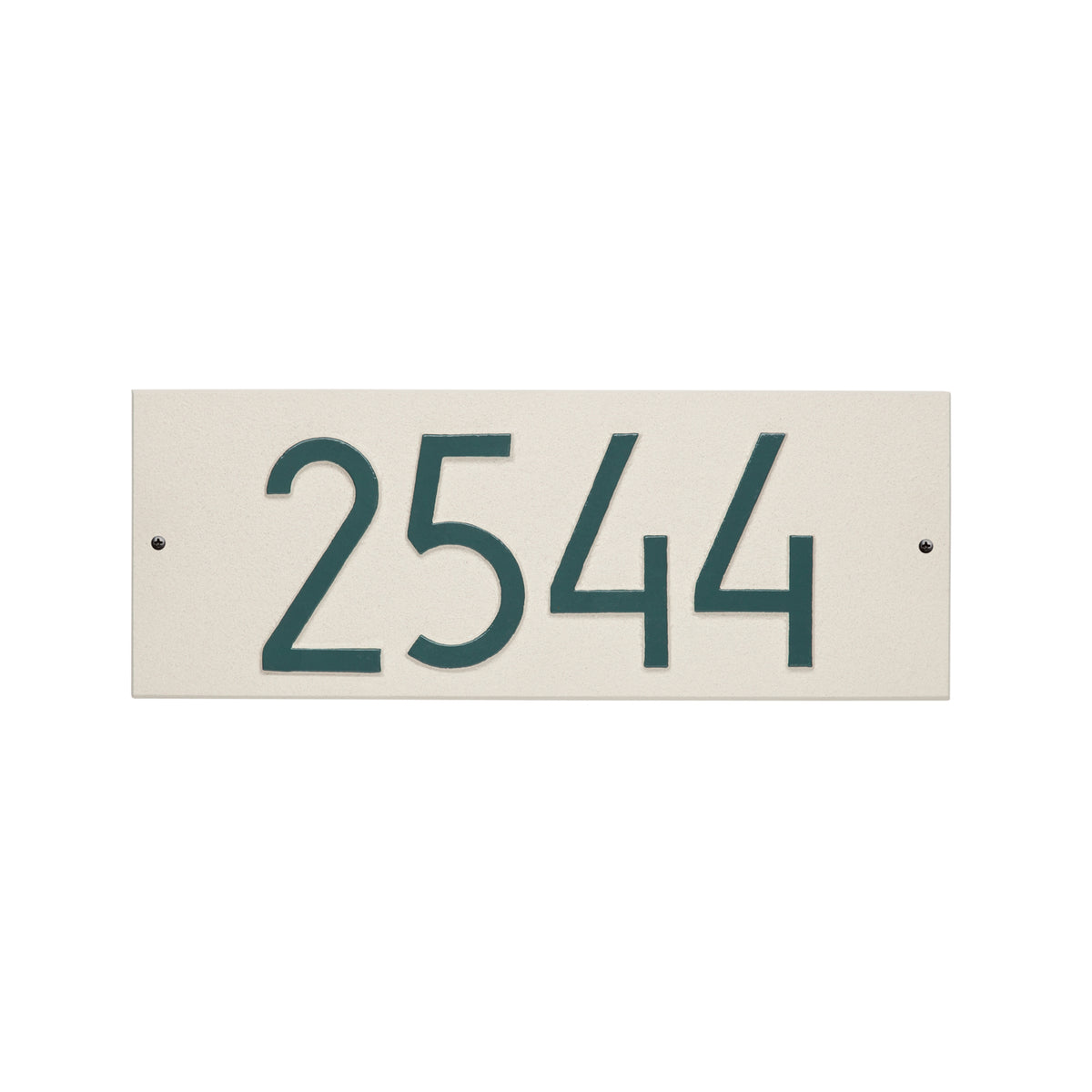 Mid-Century Rectangle Address Plaque: Coastal Green original Whitehall photograph