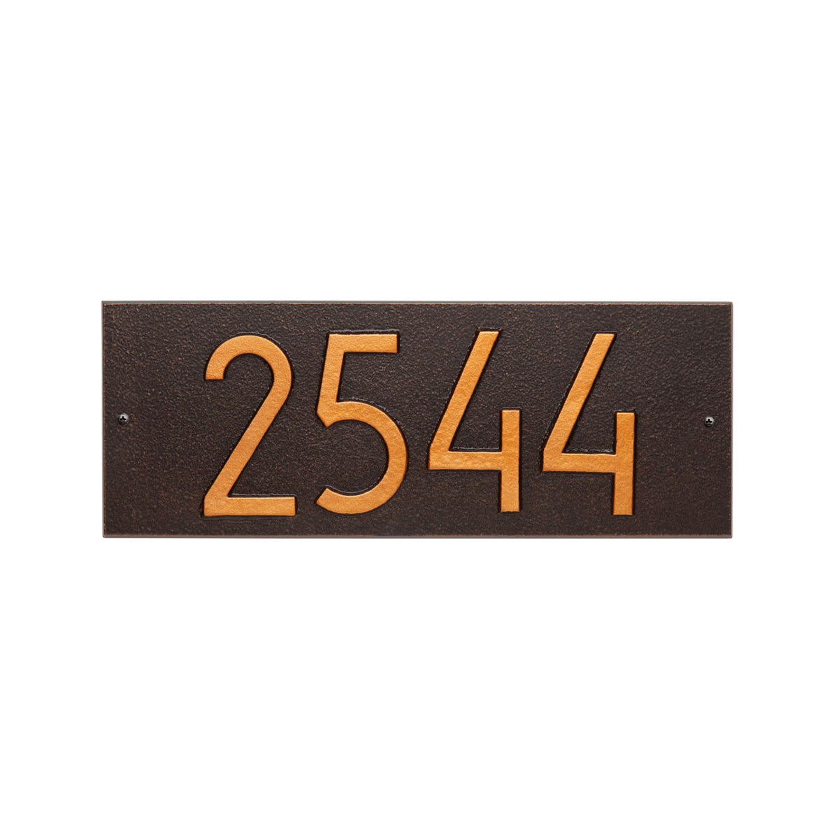 Mid-Century Rectangle Address Plaque: Oil Rubbed Bronze original Whitehall photograph