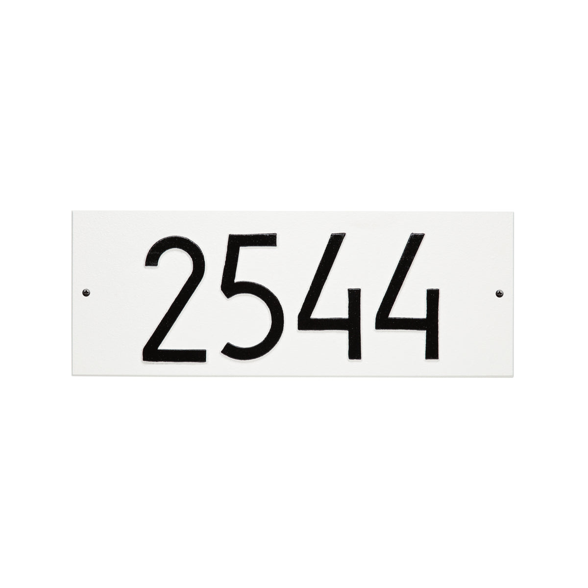 Mid-Century Rectangle Address Plaque: White / Black original Whitehall photograph