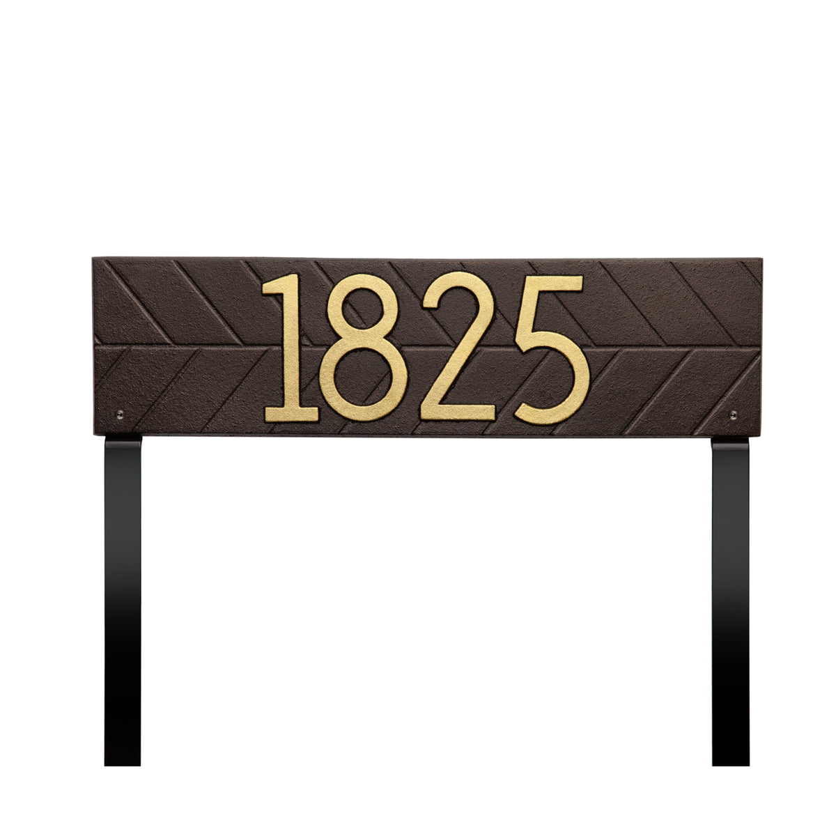 Herringbone Horizontal Lawn Plaque: Aged Bronze / Gold original Whitehall photograph
