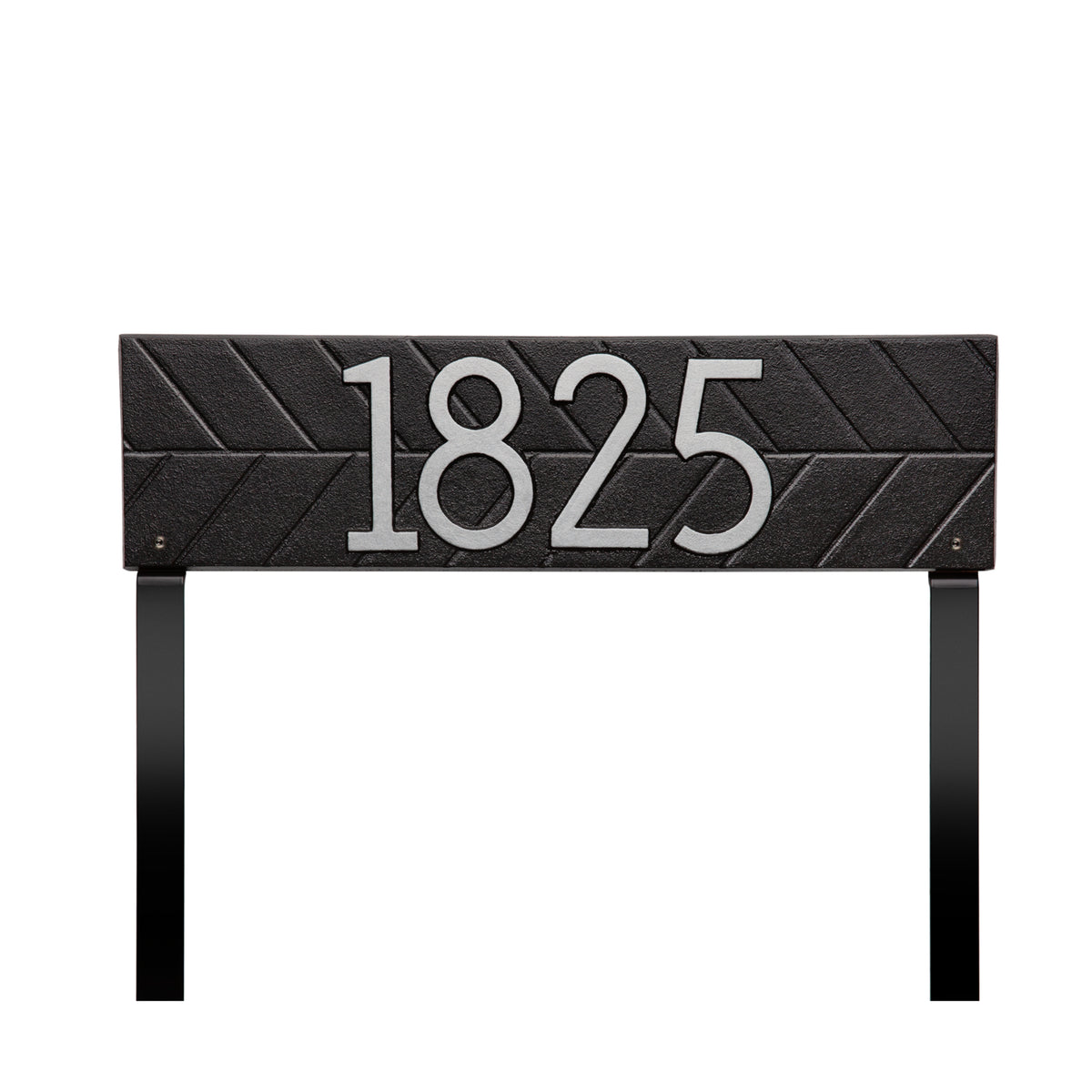 Herringbone Horizontal Lawn Plaque: Black / Silver original Whitehall photograph