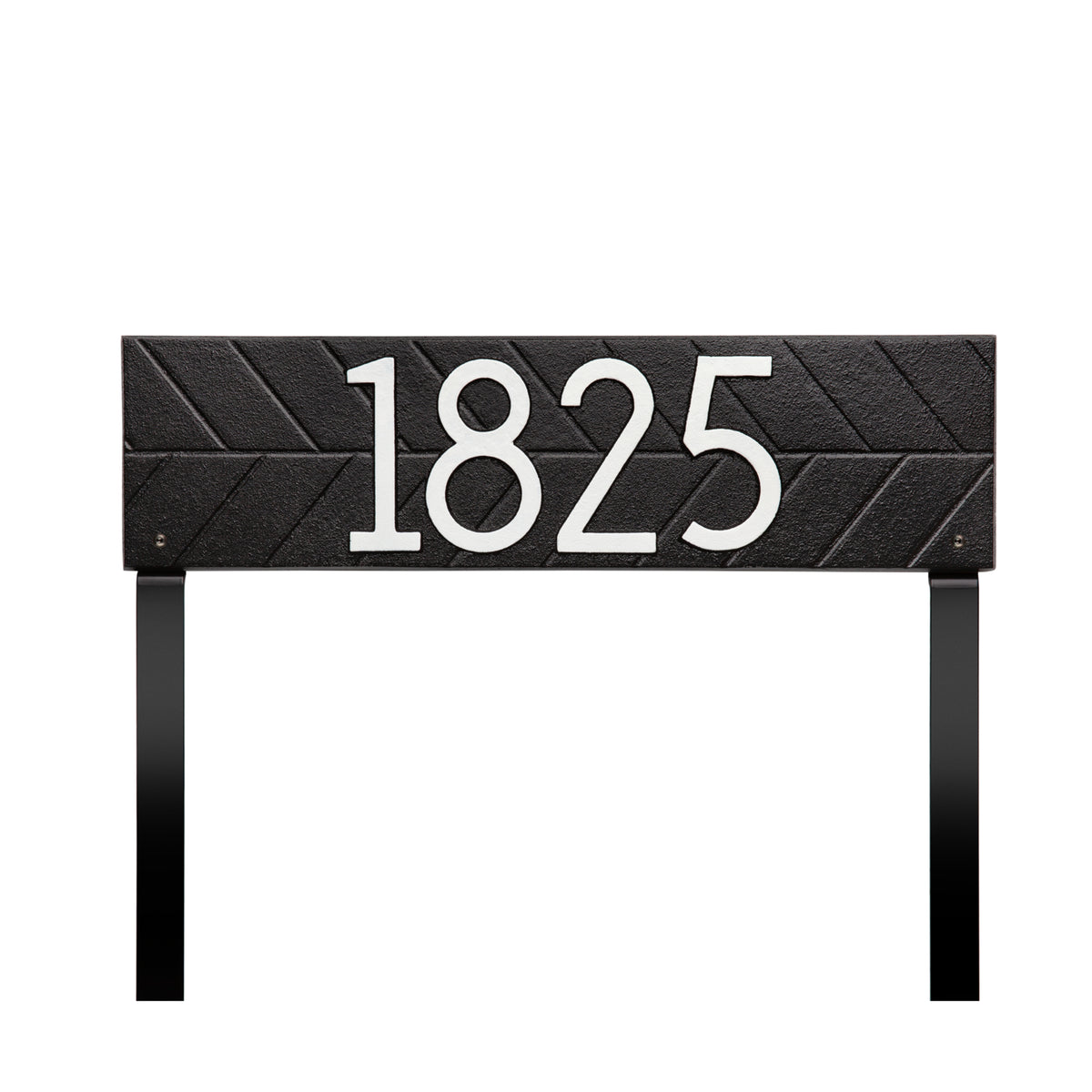 Herringbone Horizontal Lawn Plaque: Black / White original Whitehall photograph