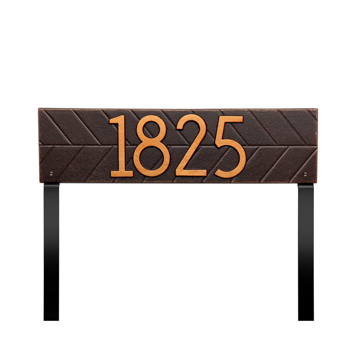 Herringbone Horizontal Lawn Plaque: Oil Rubbed Bronze original Whitehall photograph