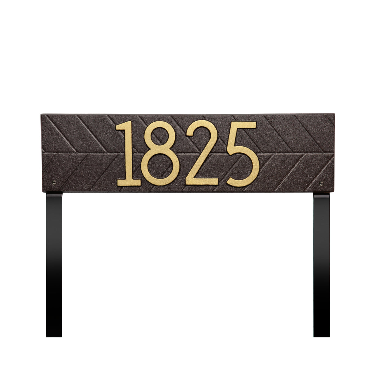 Herringbone Horizontal Lawn Plaque: Dark Bronze / Gold original Whitehall photograph