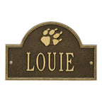 Dog Paw Arch Mini Wall Plaque: Antique Brass original Whitehall photograph