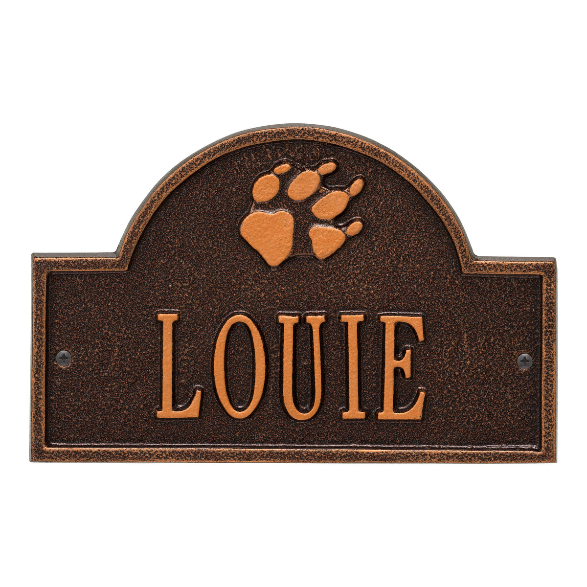 Dog Paw Arch Mini Wall Plaque: Antique Copper original Whitehall photograph