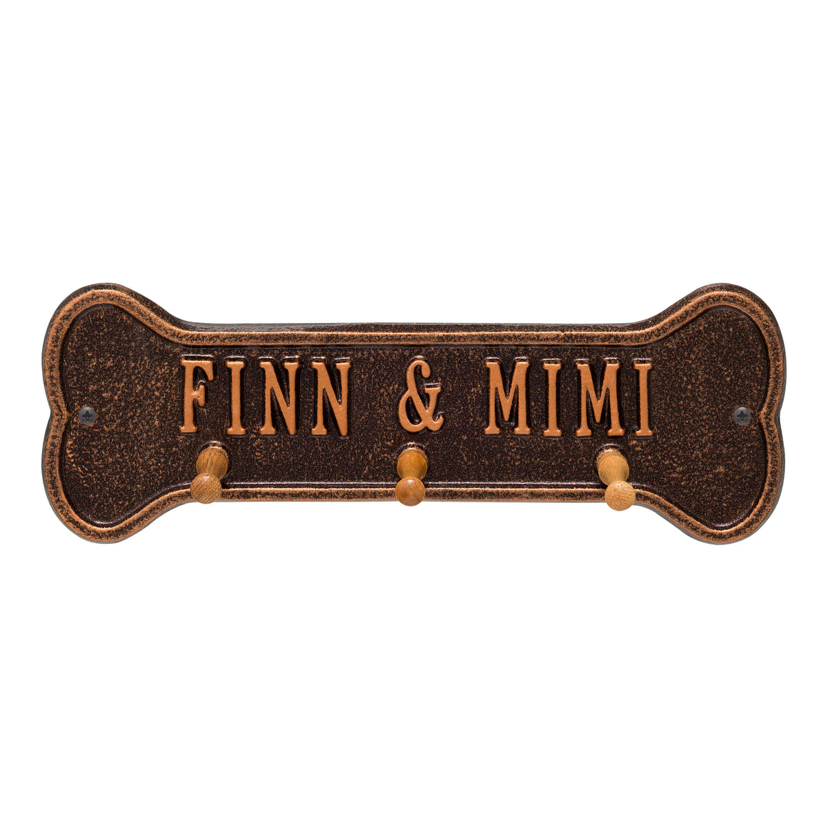 Personalized Bone Leash Holder: Antique Copper original Whitehall photograph