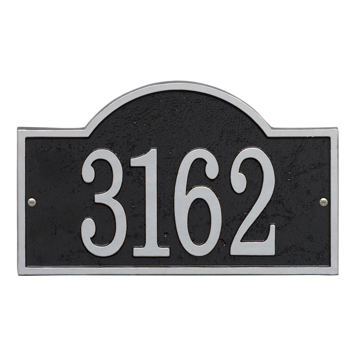 Fast & Easy Arch Address Plaque: Black/Silver original Whitehall photograph