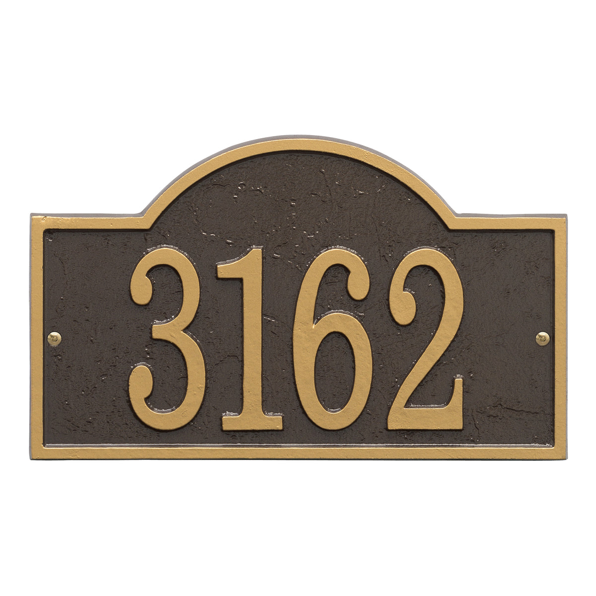Fast & Easy Arch Address Plaque: Bronze/Gold original Whitehall photograph