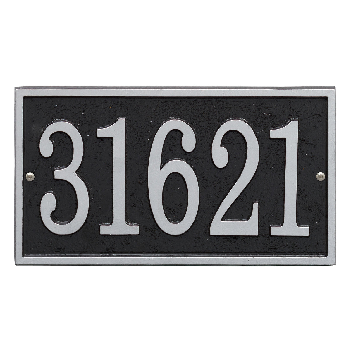 Fast & Easy Rectangle Address Plaque: Black/Silver original Whitehall photograph