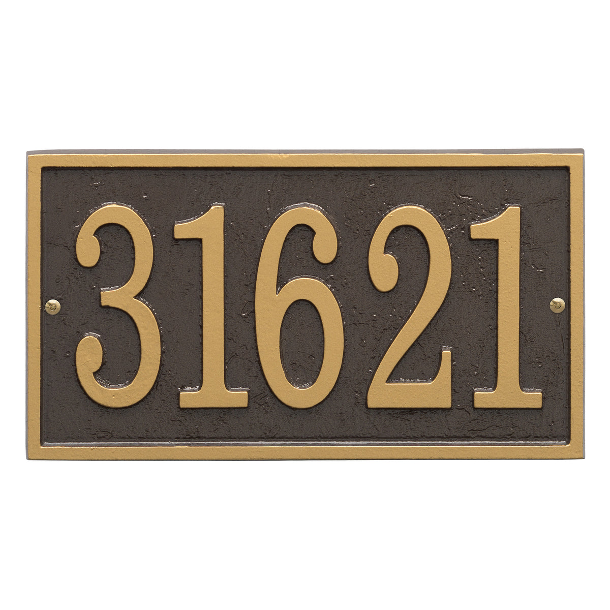 Fast & Easy Rectangle Address Plaque: Bronze/Gold original Whitehall photograph