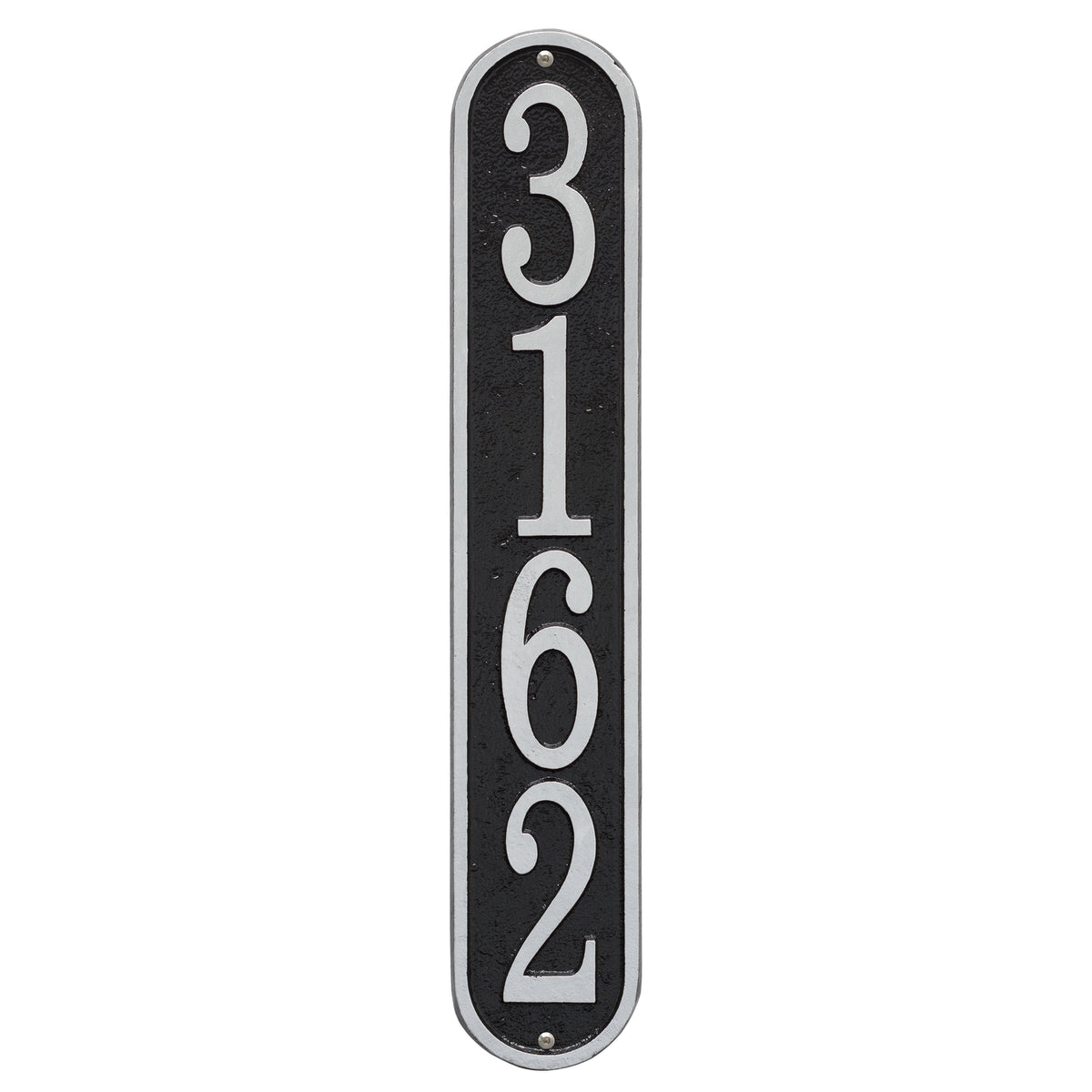 Fast & Easy Vertical Address Plaque: Black/Silver original Whitehall photograph