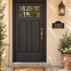 Fast & Easy Arch Address Plaque: illustrative lifestyle scene