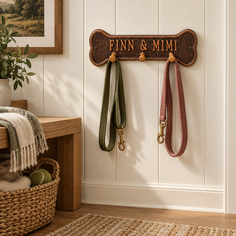 Personalized Bone Leash Holder