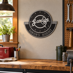Personalized Garage Clock: illustrative lifestyle scene