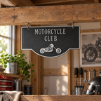 Two-Sided Hanging Chopper Plaque: illustrative lifestyle scene