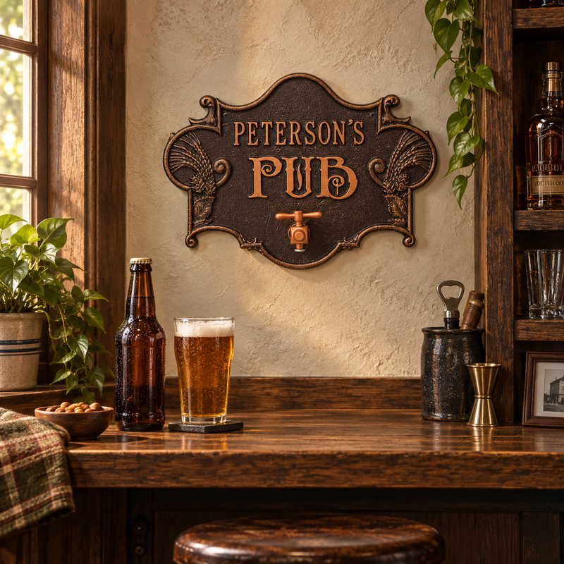 Hops & Barley Pub Plaque