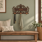 Scroll Personalized Leash Hook Plaque: illustrative lifestyle scene