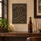 Tap Room Brew Pub Plaque: illustrative lifestyle scene