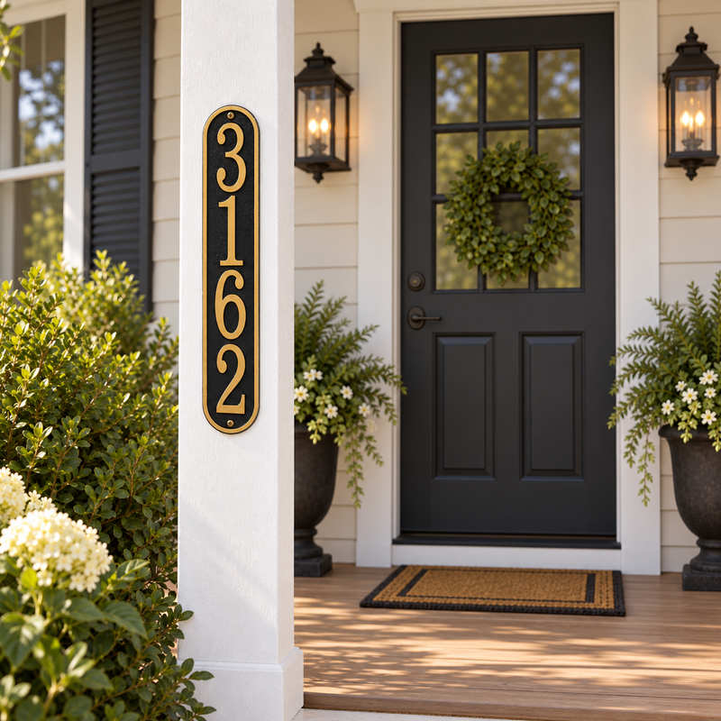 Fast & Easy Vertical Address Plaque